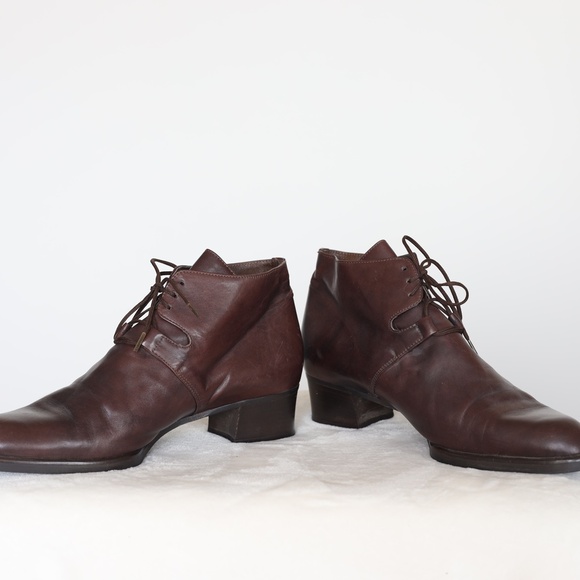 Tosi Vannino Italian Leather Dark Brown Shoes - Size 40/9.5 - Picture 2 of 6